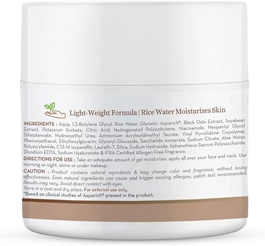 Mamaearth Rice Gel Face Moisturizer With Rice Water & Niacinamide for Glass Skin - 100 ml