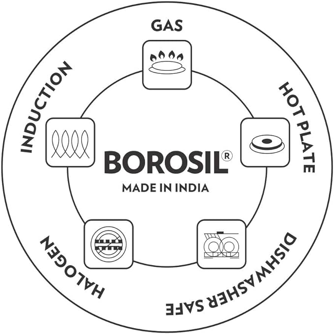 Borosil Stainless Steel Kadhai With Lid, Induction Friendly, Impact Bonded Tri-ply Bottom, 1.8 L