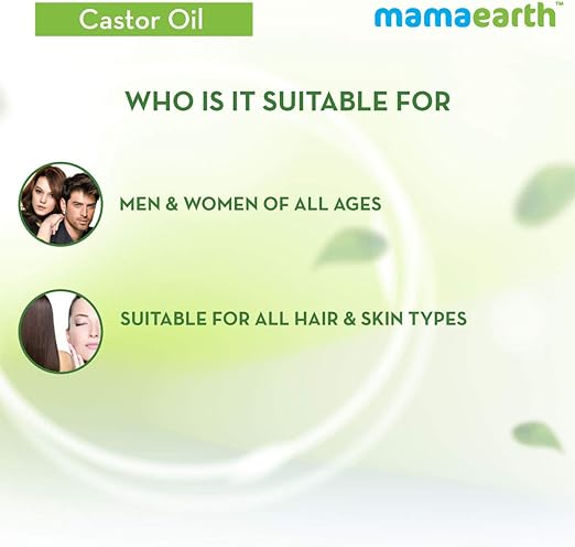 Mamaearth 100% Pure Castor Oil, Cold Pressed, To Support Hair Growth, Good Skin And Strong Nails, 150ml