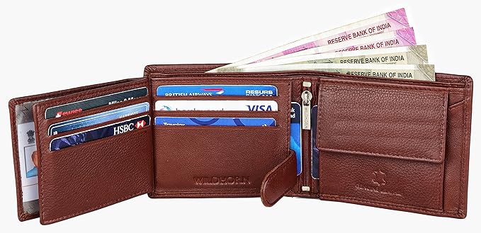 WILDHORN Genuine Leather Hand-Crafted Wallet For Men, Bifold Leather Wallet