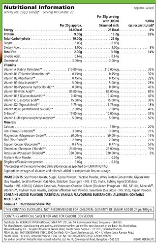 Herbalife Nutrition Formula 1 Nutritional Shake Mix -500 g (Chocolate)