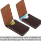 NISUN PU Leather Pocket Sized Business Credit ATM Card Holder Case Wallet with Magnetic Shut (Brown, 9.5 X 6.5 X 1.5 cm)