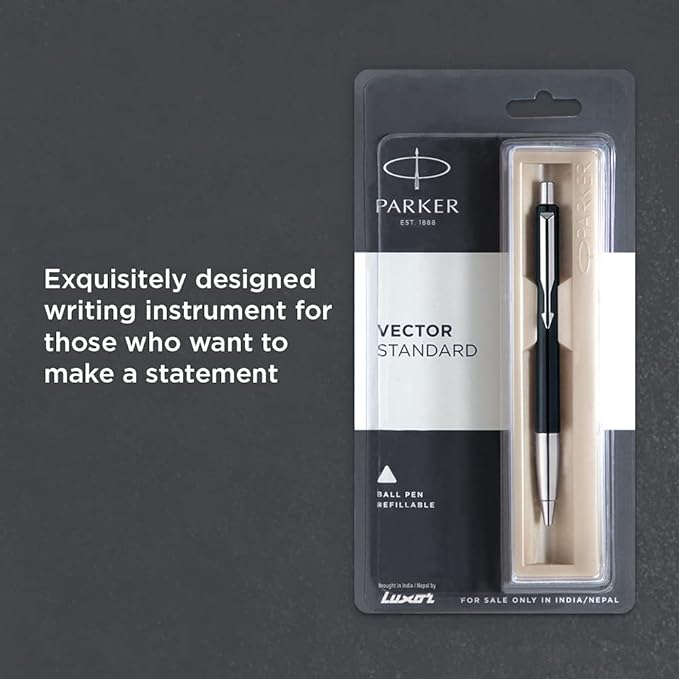 Parker Vector Standard Chrome Trim Ball Pen