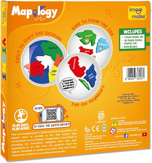 Imagimake Mapology India- States of India-Educational Toy- for Boys & Girls