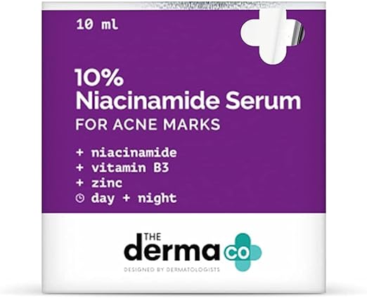 The Derma Co 10% Niacinamide Face Serum For Acne Marks And Acne Prone Skin For Men and Women,10ml