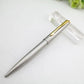 Parker Galaxy Stainless Steel Gold Trim Ball Pen