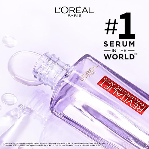 L'oreal Paris Revitalift Serum, Hydrating And Plumping, With 1.5% Hyaluronic Acid, 15ml