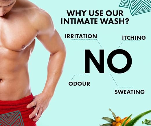 UrbanGabru Natural Intimate Wash for Men (Anti-Itching & Anti-Fungal) for Private Parts Hygiene | PH balanced intimate wash with Tea Tree Oil, Aloe Vera & Sea Buckthorn Oil - 100 ml