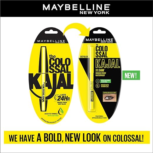 Maybelline New York Colossal Kajal, Black, 0.35g