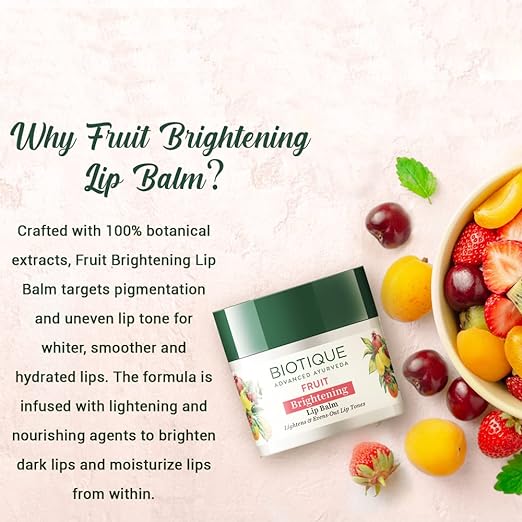 Biotique Bio Fruit Whitening Lip Balm, 12g