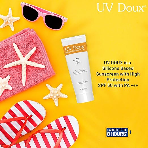 Brinton Healthcare Uvdoux Face-Body Sunscreen Gel with Broad Spectrum Spf50 PA+++,100gm