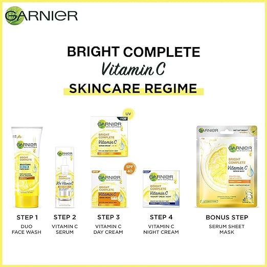 Garnier Bright Complete Brightening Duo Action Face Wash 100 g