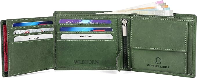 WILDHORN Genuine Leather Hand-Crafted Wallet For Men, Bifold Leather Wallet