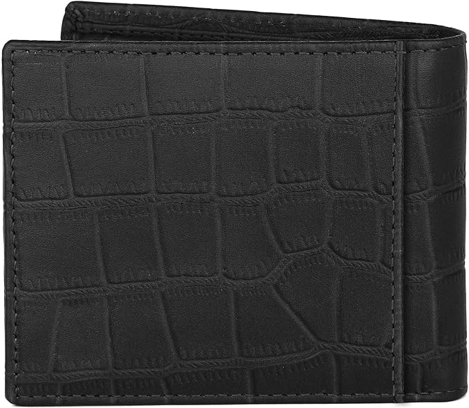 WildHorn Carter Leather Wallet for Men (Black Croco)