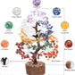 Crocon Seven Chakra Tree of Life - Crystal Tree of Life - Handmade Gemstone Tree - Healing Crystal Decoration - Money Tree Bonsai - Feng Shui Decor