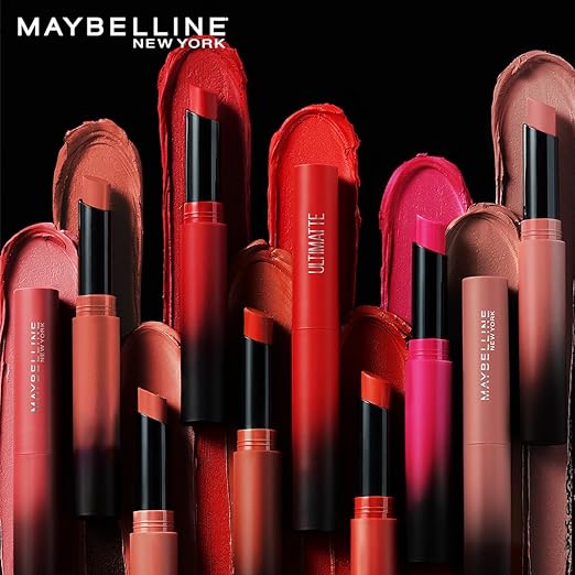 Maybelline New York Lipstick, Matte Finish, Bold Colour, Enriched With Jojoba Oil, Color Sensational Ultimattes, 699 More Buff, 1.7 g