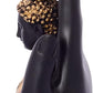 eCraftIndia Golden Handcrafted Palm Buddha Polyresin Showpiece 7In Golden And Black