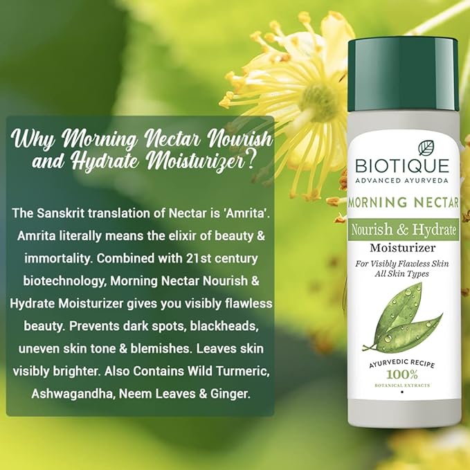 Biotique Morning Nectar Lightening and Nourishing Lotion for All Skin Types, 120ml