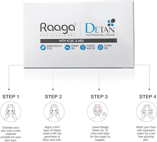 Raaga Professional De-Tan Tan Removal Cream, 12g (Pack Of 6)