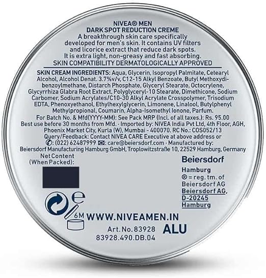 NIVEA Men's Dark Spot Reduction Cream (150ml)