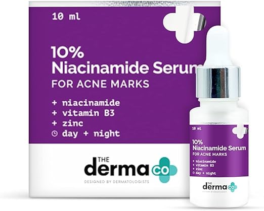 The Derma Co 10% Niacinamide Face Serum For Acne Marks And Acne Prone Skin For Men and Women,10ml