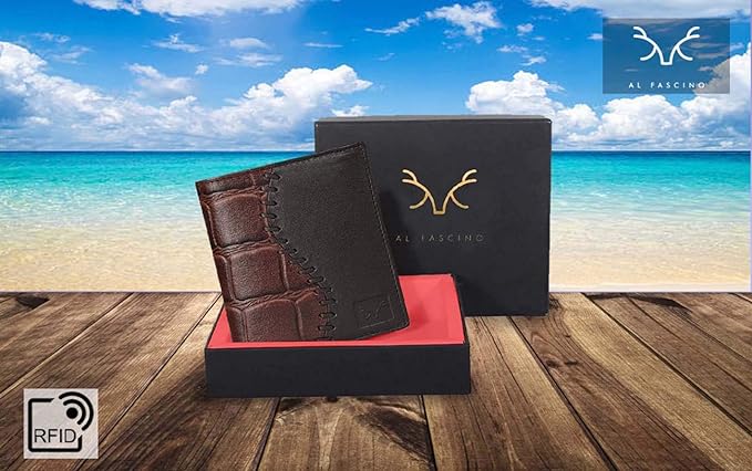 Al Fascino Stylish Men's RFID Protected Genuine Leather Wallet