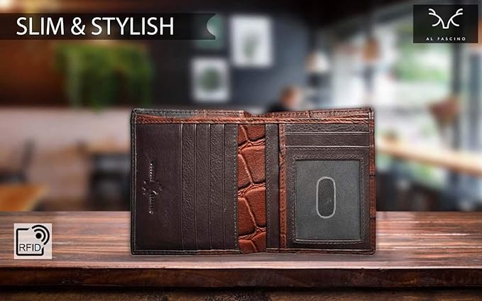 Al Fascino Stylish Men's RFID Protected Genuine Leather Wallet