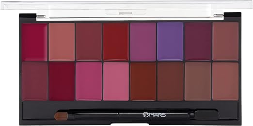 MARS 16 Color Ultra Pigmented Infinity Matte Lip Color Palette (Multicolor, 36 g)