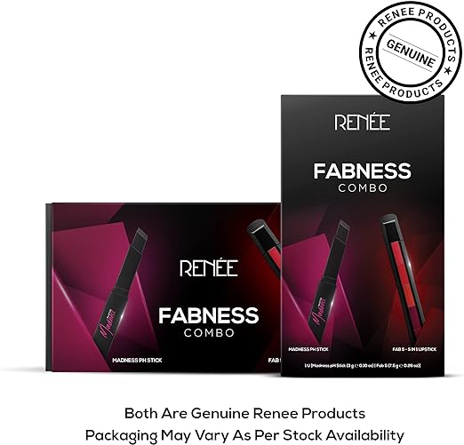 RENEE Madness PH Stick 3gm & Fab 5 5-in-1 Lipstick 7.5gm - Fabness Combo