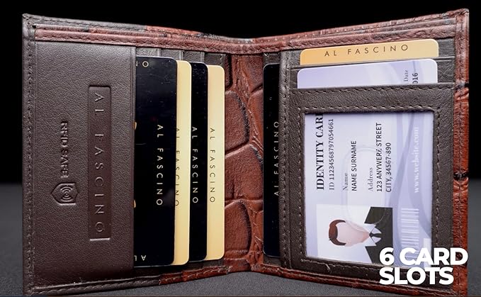 Al Fascino Stylish Men's RFID Protected Genuine Leather Wallet