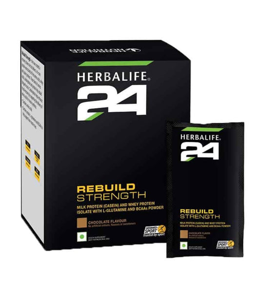 H24 Rebuild Strength Casien Protien Shake Chocolate Flavour For Muscle Recovery - 500g