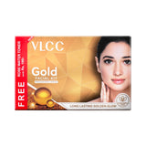 VLCC Gold Facial Kit with FREE Rose Water Toner - 300g + 100ml | 24K Colloidal Gold And Aloe Vera At Home Facial Kit