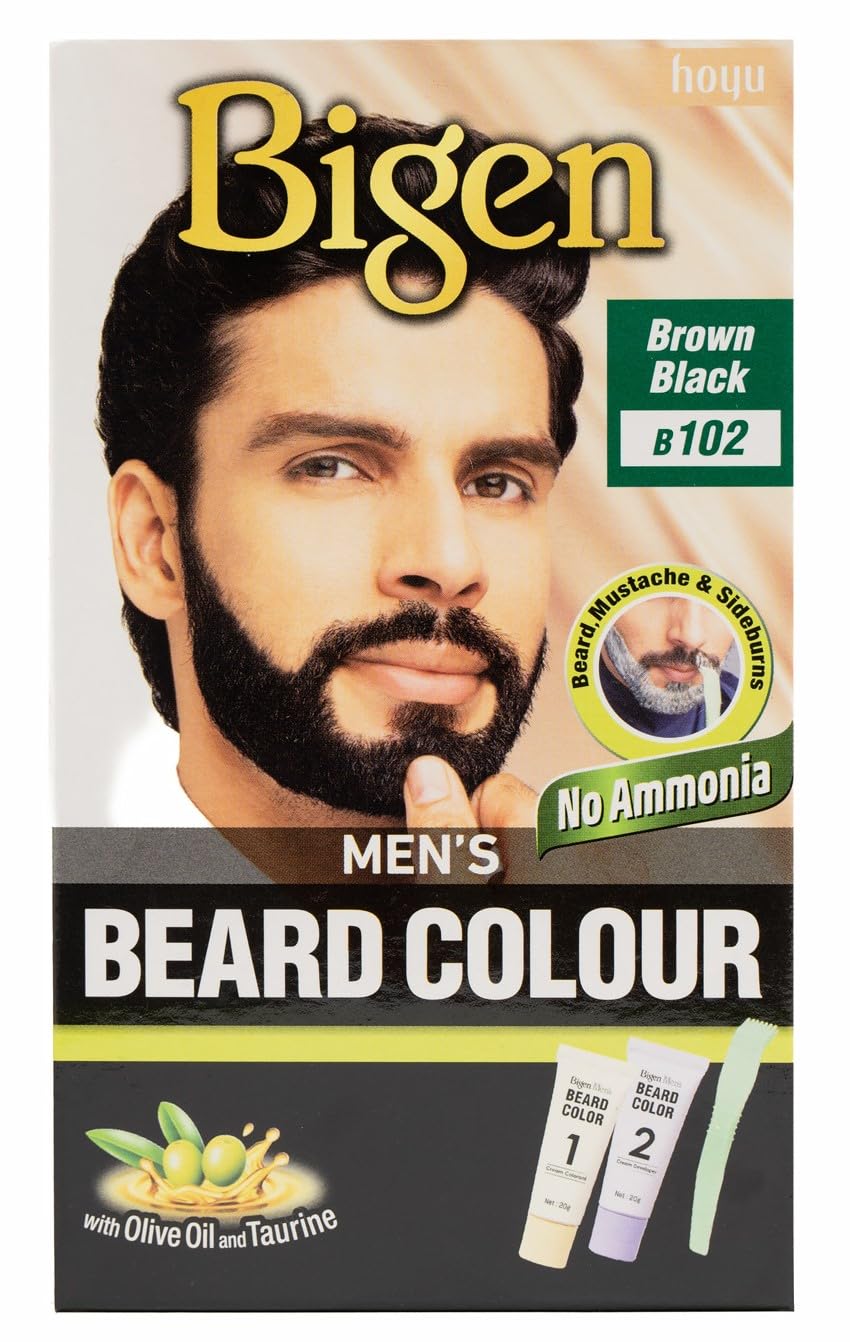 Bigen Men's Beard Color, 40g - Brownish Black B102