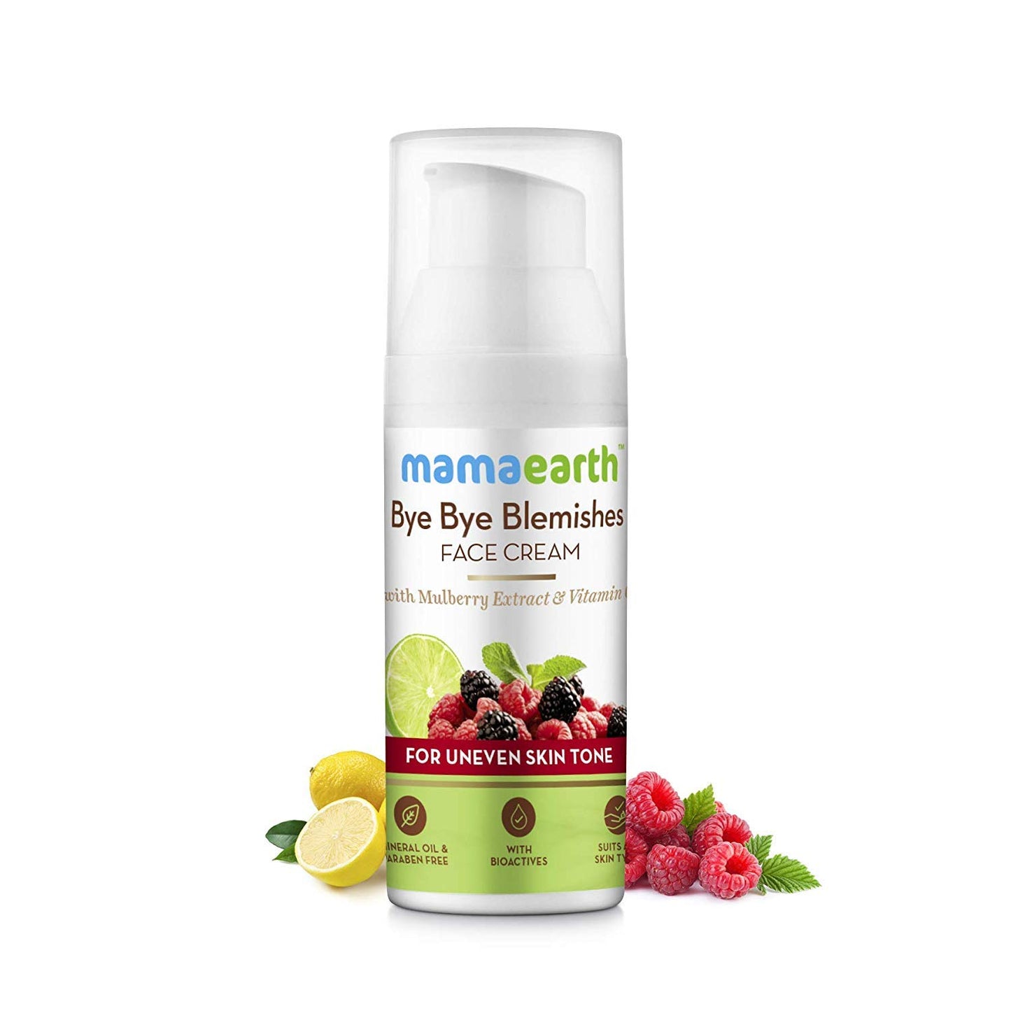 Mamaearth Bye Bye Blemishes Face Cream, For Pigmentation & Blemish Removal, With Mulberry Extract & Vitamin C -30ml