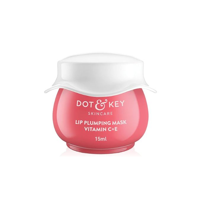 Dot & Key Lip Plumping Sleeping Mask Vitamin C + E | Lip Balm for Women & Men (15ml)