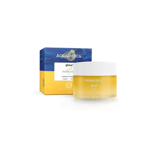 Aqualogica Glow+ Jello Moisturiser with Vitamin C & Papaya for Illuminating Moisturization & Skin Hydration, Non Sticky, 50g