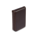 NISUN PU Leather Pocket Sized Business Credit ATM Card Holder Case Wallet with Magnetic Shut (Brown, 9.5 X 6.5 X 1.5 cm)