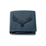 URBAN FOREST Zeus RFID Blocking Leather Wallet for Men, Vintage Blue