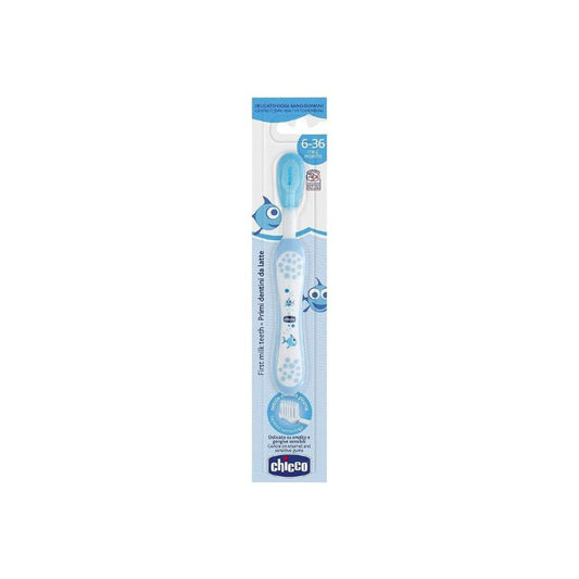 Chicco - Hand toothbrush - Mixed Child - Blue (light/white) 6-36 months