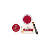 Bella Vita Organic 3 in 1 Pomegranate Tinty - Lip, Eye & Cheek Tint & Blush with Free Applicator for Deep Moisturizing & Nourishing with Almond Oil & Shea Butter, 8g