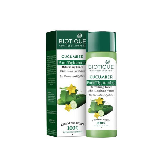 Biotique Bio Cucumber Pore Tightening Toner with Himalayan Waters for Normal to Oily skin, 120 ml