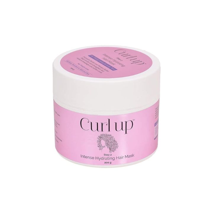 Curl Up Intense Hydrating Hair Mask - Deep conditioner for Curly Hair - Sulphate Paraben And Silicone Free - 200g