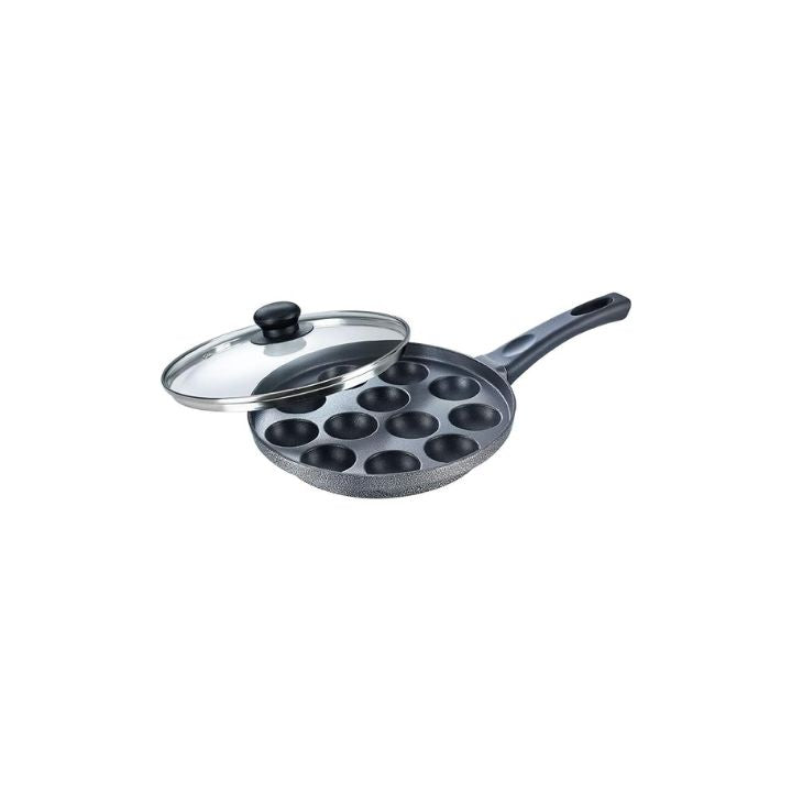 Prestige Omega Select Plus Non-Stick Paniyarakkal with Lid (240 mm, Black)