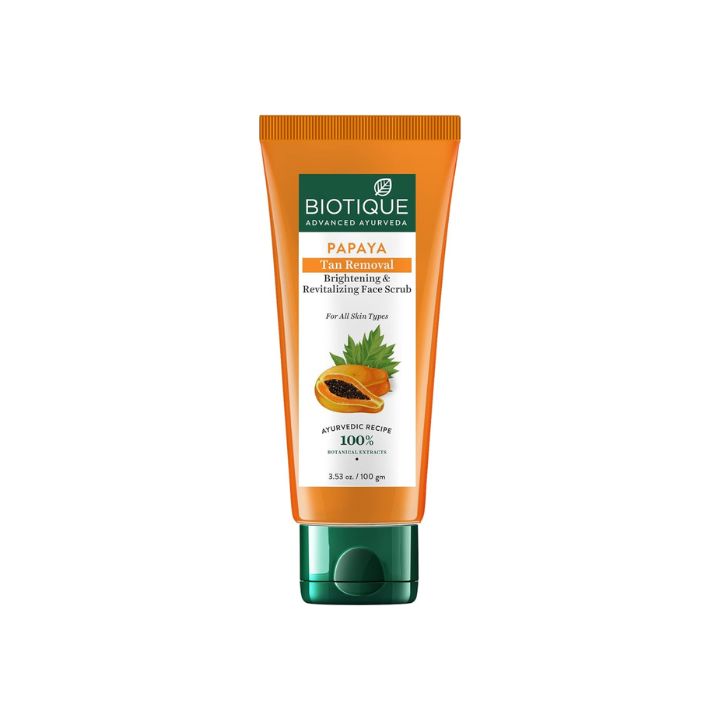 Biotique Bio Papaya Revitalizing Tan Removal Scrub, 100g, multi