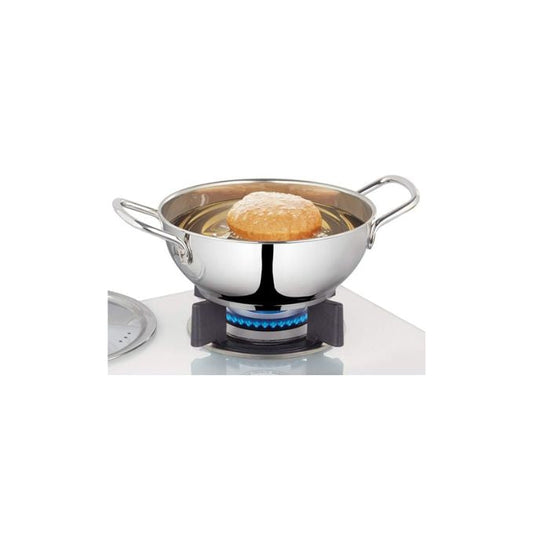 Borosil Stainless Steel Kadhai With Lid, Induction Friendly, Impact Bonded Tri-ply Bottom, 1.8 L