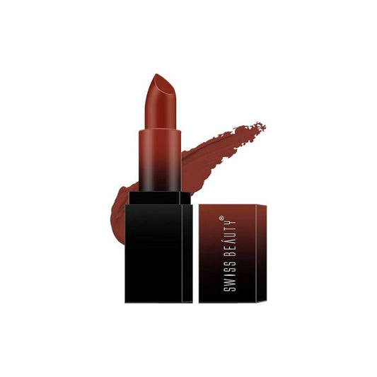 Swiss Beauty HD Matte Pigmented Smudge proof Lipstick | Creamy Matte Long stay Lipstick | Athena, 3.5g|