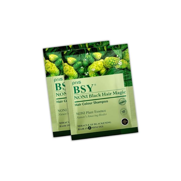 BSY Noni Black Hair Magic Dye (20ml, 6 Sachet)