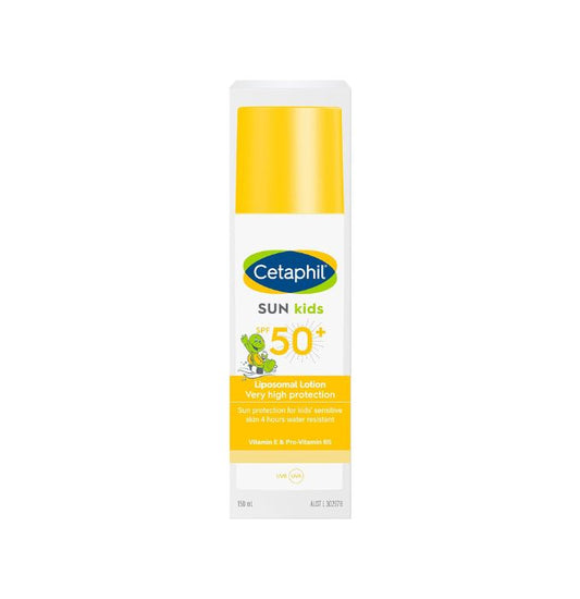 Cetaphil Sun Kids Liposomal Lotion SPF 50+, Face & Body Moisturizer sunscreen for Sensitive Skin, Very High Protection and Water Resistent, Unscented, 150ml