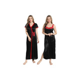 AV2 Women's Satin Solid Maxi Nighty