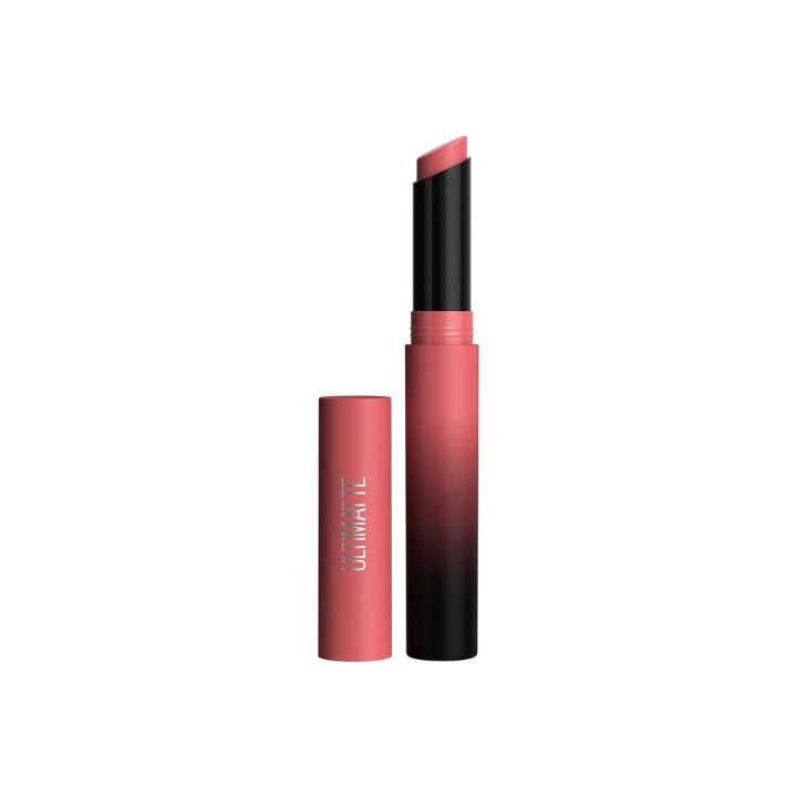 Maybelline New York Lipstick, Matte Finish, Bold Colour, Enriched With Jojoba Oil, Color Sensational Ultimattes, 499 More Blush, 1.7g